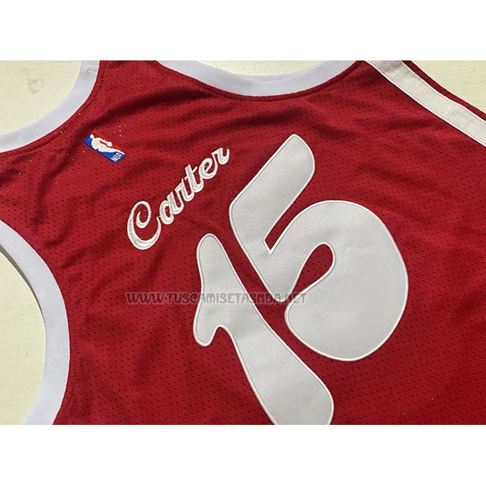 Camiseta Vince Carter NO 15 Memphis Grizzlies Mitchell & Ness 2015-16 Rojo